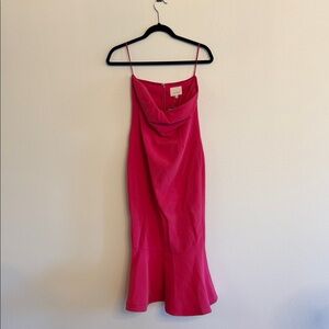 Cinq a Sept Vibrant Pink Midi Dress